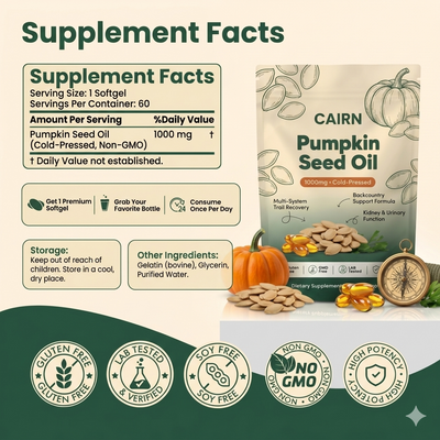 CAIRN Pumpkin Seed Oil — 1000mg Trail Recovery Support